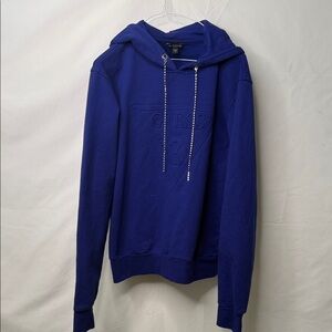 Guess Limited Edition hooded hoodie rhinestones blue purple sweatshirt sz S